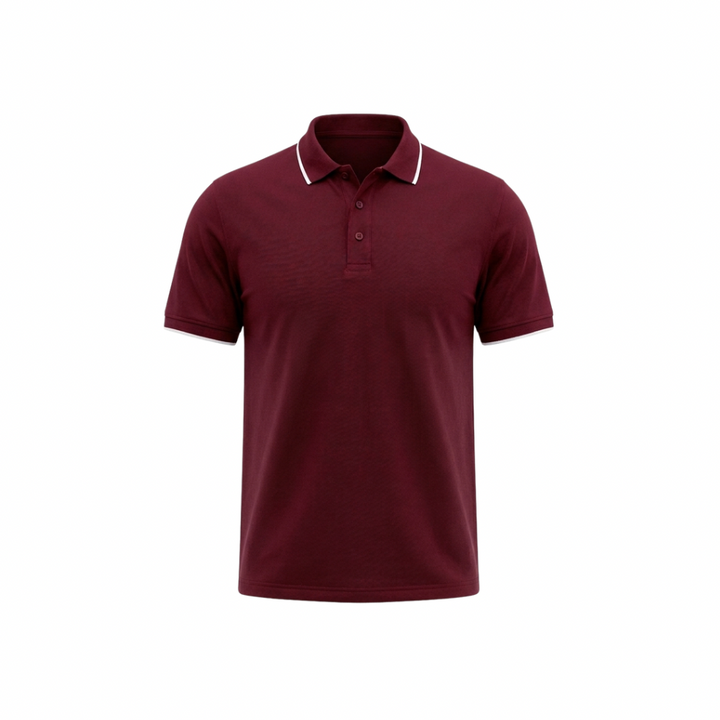 French Wine Pima Cotton Polo Shirt for Men - Avvara Studio