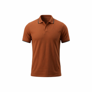 Umber Pima Cotton Polo Shirt for Men - Avvara Studio