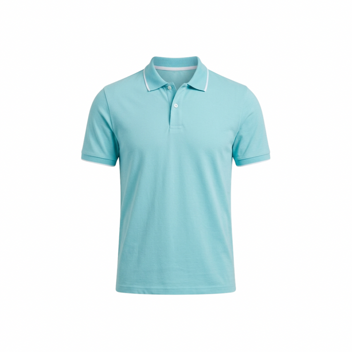 Celadon Pima Cotton Polo Shirt for Men - Avvara Studio