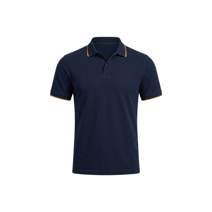 Midnight Navy Pima Cotton Polo Shirt for Men - Avvara Studio